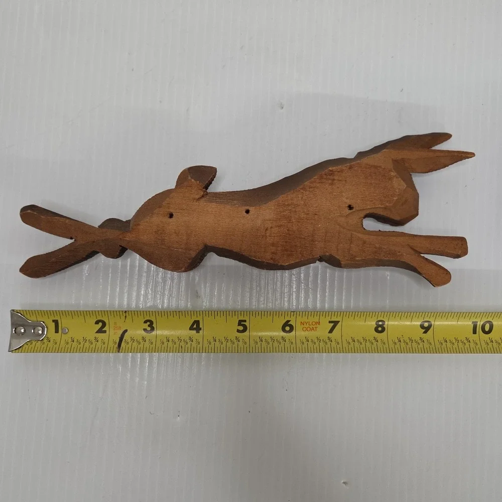 Vintage‎ Old German Black Forest Cuckoo Clock Trim Carved Rabbit Hare 10